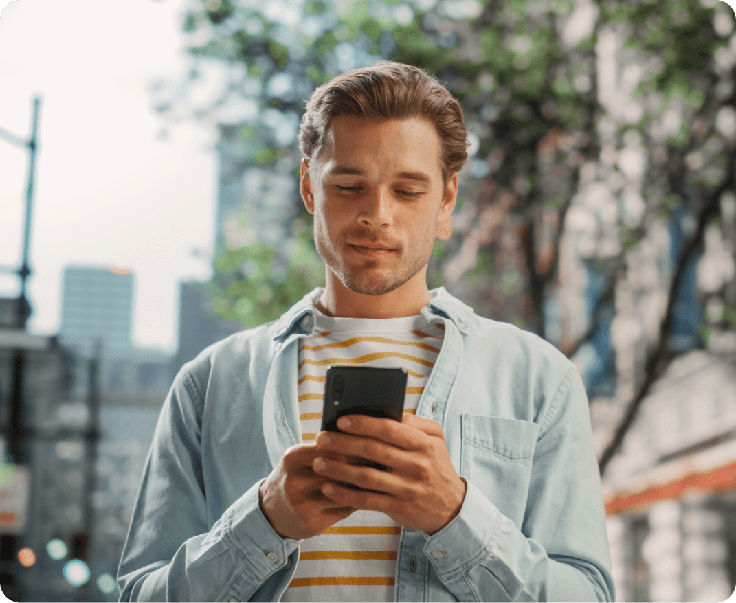 Person using smartphone